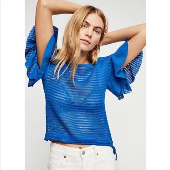 Free People Lasting Laguna Weaved Sweater Top Sz M - Picture 1 of 6